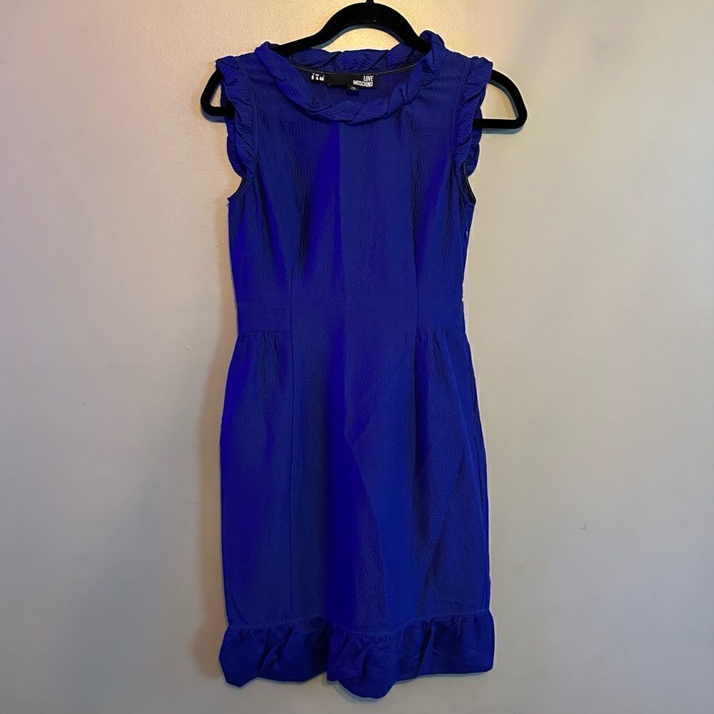 LOVE MOSCHINO Ruffles Sheath Dress Size 4 USA.